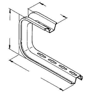 Niedax - Ausleger für Kabeltragsystem Tragkonsole TKSU 400 172x461mm, 0,3 kN