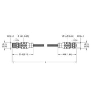 Turck - Rundsteckverbinder, feldkonfektionierbar (Industriesteckverbinder) Feldbusleitung RSSW-RKSW451-2M