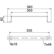 OBO Bettermann - Wand- und Deckenbügel für Kabeltragsystem Distanzbügel DBL 50 300 A4 − 10 Stück