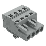 WAGO - Kabelsteckverbinder für Leiterplattensteckverbinder 1-Leiter-Federleiste 231-104/008-000 CAGECLAMP,2,5 mm²,gr − 100 Stück