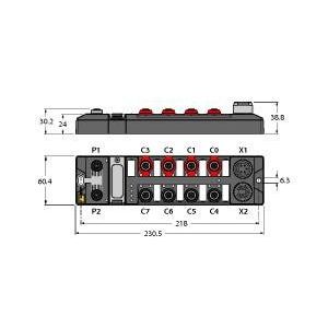 Turck - Feldbus, Dez. Peripherie - Digitales Ein-/Ausgangs-Modul Hybridmodul TBIP-L5-FDIO1-2IOL für EtherNet/IP