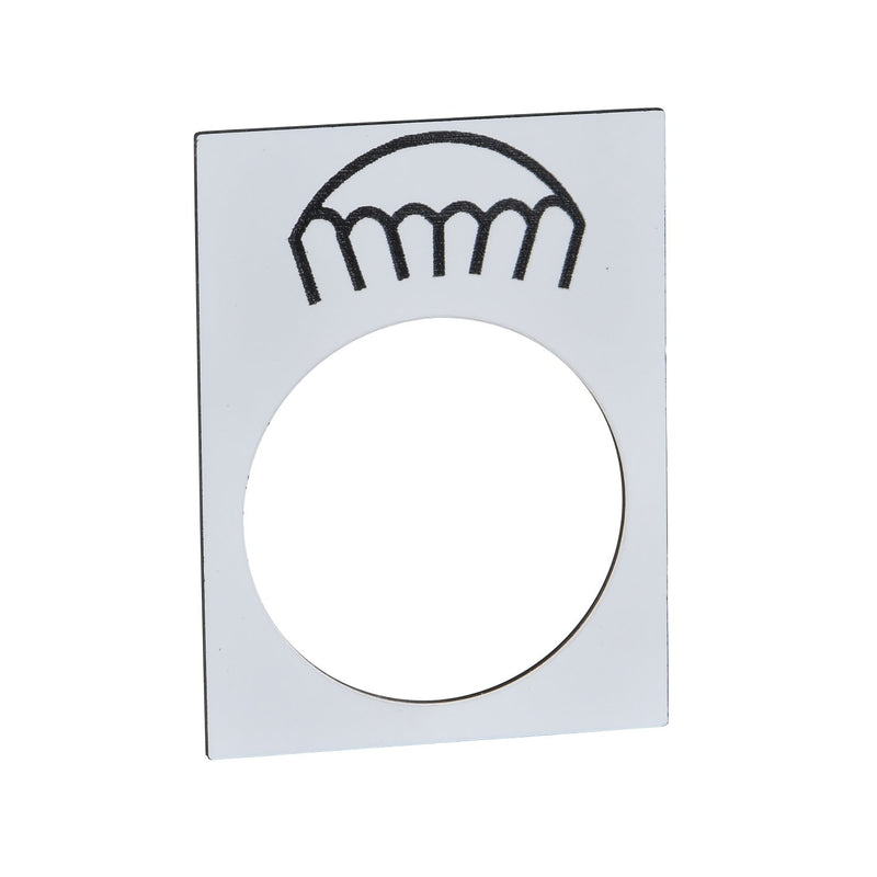 Schneider Electric - Bezeichnungsschild für Befehlsgeräte Symbolschild ZB2BY4933 ws (Langsam)