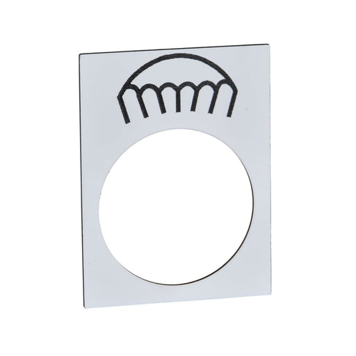 Schneider Electric - Bezeichnungsschild für Befehlsgeräte Symbolschild ZB2BY4933 ws (Langsam)