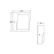 Brumberg Leuchten - Decken-/Wandleuchte LED-Wandleuchte 10224103 3000K, graphit