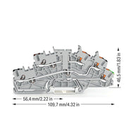 WAGO - Installations-Etagenklemme Installationsetagenklemme 2203-6560 2,5 mm² Hybrid − 50 Stück