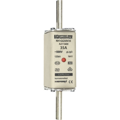 Mersen - Messersicherung NH-Sicherungseinsatz SF NH1GG50V35 Gr.1 gG 35A/500V KM