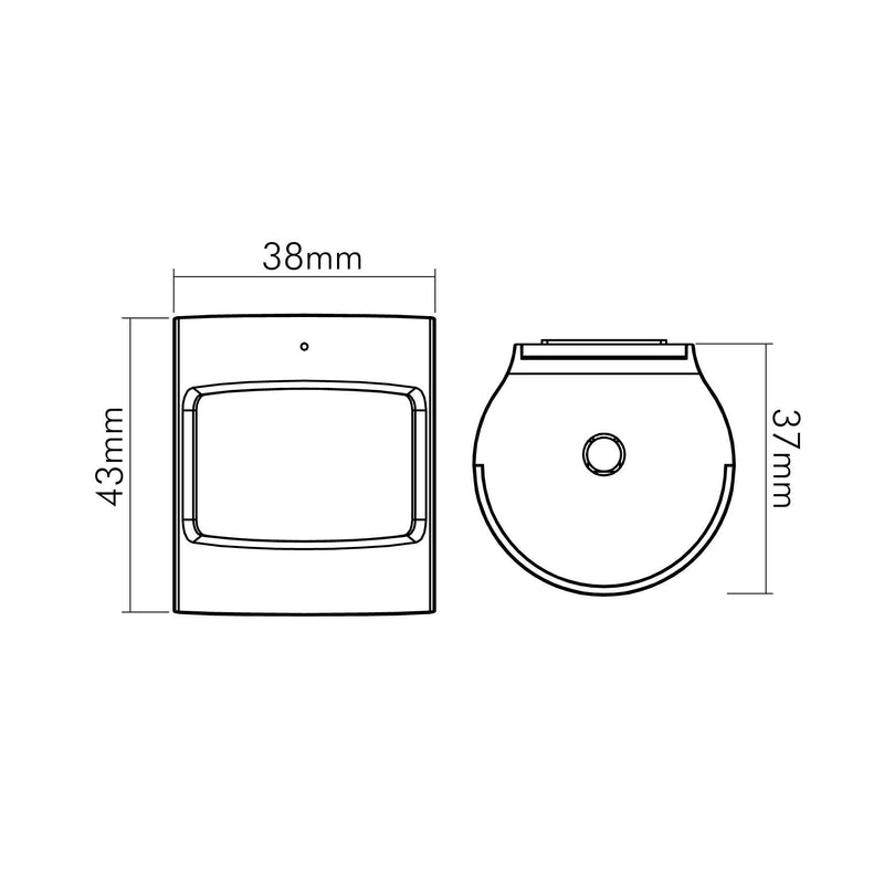 Nobile - Lichtregelsystemkomponente PIR Bewegungsmelder BT 9109011005