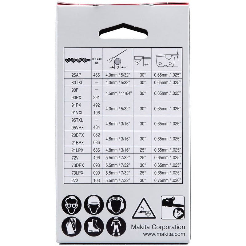 Makita - Sägekette 191T89-0 25cm 1,1mm .325Z 46T − 1 Stück