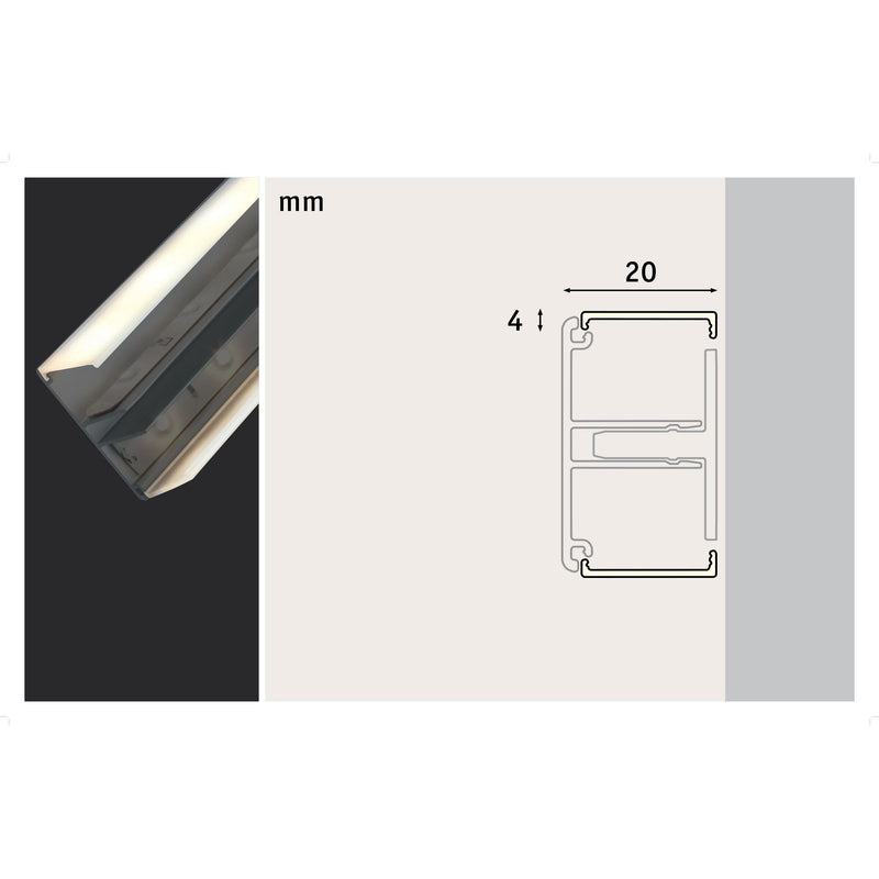Paulmann - Zubehör/Ersatzteile für Lichtschlauch/-band LED-Strip Profil 702.69