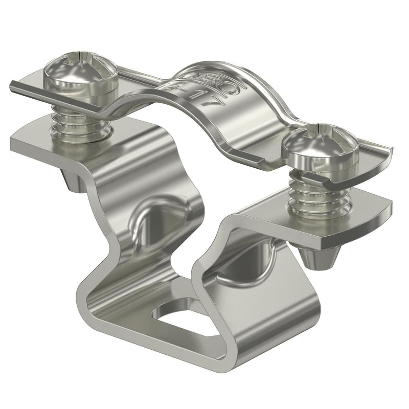 OBO Bettermann - Befestigungsschelle für Kabel/Rohre Abstandschelle ASL 733 17 A4 mit Langloch 14-17mm − 25 Stück