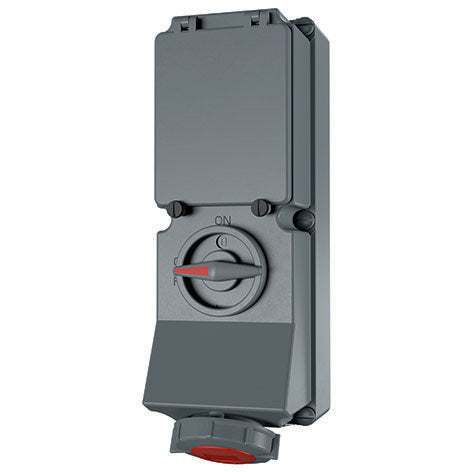Mennekes - CEE-Steckdose abschaltbar, abgesichert (IEC 60309) Wanddose DUO 7292 16A,5p,6h,400V,IP67