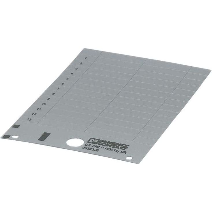 Phoenix Contact - Kennzeichnungsmaterial Kunststoffschild US-EMLP (40X10) SR  − 10 Stück