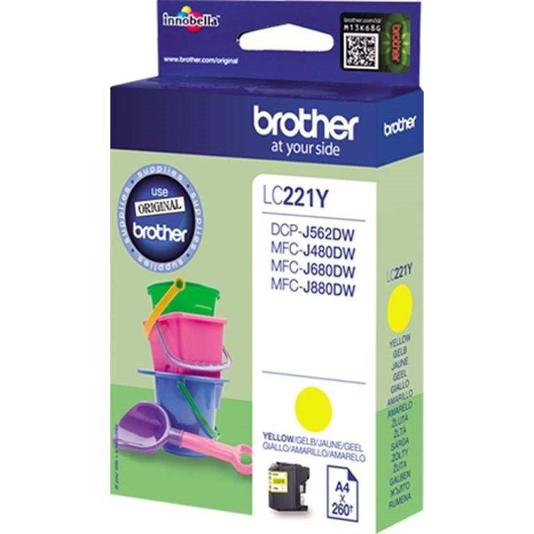 Brother - Verbrauchsmaterial für Telefax/Drucker/MFC Tintenpatrone LC-221Y gelb