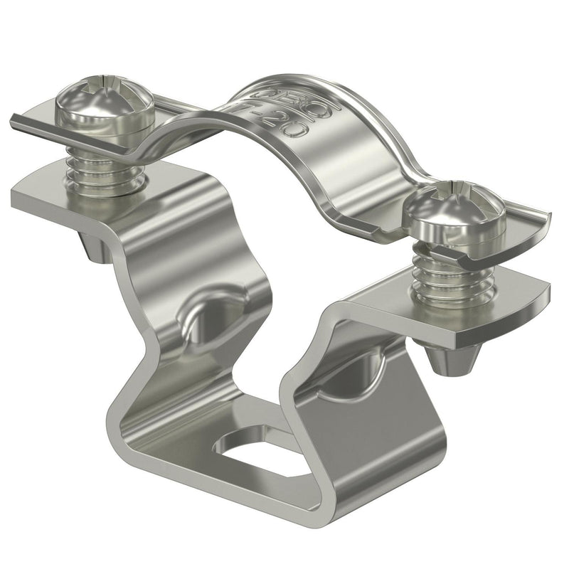OBO Bettermann - Befestigungsschelle für Kabel/Rohre Abstandschelle ASL 733 20 A2 mit Langloch 17-20mm − 25 Stück