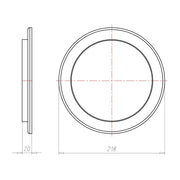 Kaiser - Zubehör/Ersatzteile für Leuchteneinbaugehäuse Frontteil HaloX 180 1282-65 160mm f. Sichtbeton