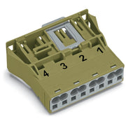 WAGO - Geräteanschluss für steckbare Gebäudeinstallation Snap-In-Stecker 770-774 4-polig,Kod. B,hgn − 100 Stück