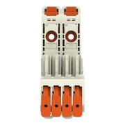 WAGO GmbH & Co. KG - Ein- und mehrpolige Klemmenleiste 1-Leiter-Federleiste 831-1104/306-000 Push-inCAGECLAMP,lgr − 6 Stück