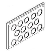 ABN - Einführungsflansch für Kleingehäuse/Schaltschrank Leitungseinführungsplatte GLP21 m Ad._14x32,5/25,5mm