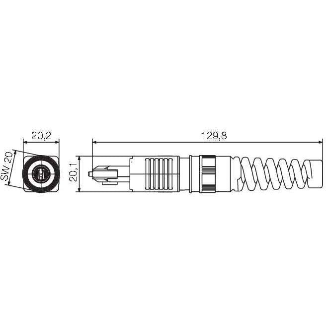 Weidmüller - LWL-Steckverbinder LWL-Set Single/Multimode IE-PS-V04P-2SC-POFBP 2SC Simplex POF − 10 Stück