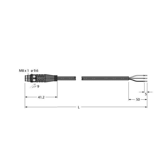 Turck - Konfektioniertes Sensor-Aktor-Kabel Aktuator- u. Sensorleitung PSG3M-2/TXO PUR − 1 Stück