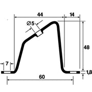 HellermannTyton - Befestigungssystem für Schienenverteiler Dinclicp FM4-ST-ML f. Tragschienen − 100 Stück