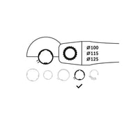 Bosch - Systemzubehör für Schleifen/Polieren (Akku/elektrisch/Druckluft) Schutzhaube ohne Deckblech 1619P06546 zum Schleifen 100 mm