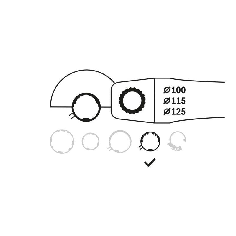 Bosch - Systemzubehör für Schleifen/Polieren (Akku/elektrisch/Druckluft) Schutzhaube ohne Deckblech 1619P06546 zum Schleifen 100 mm
