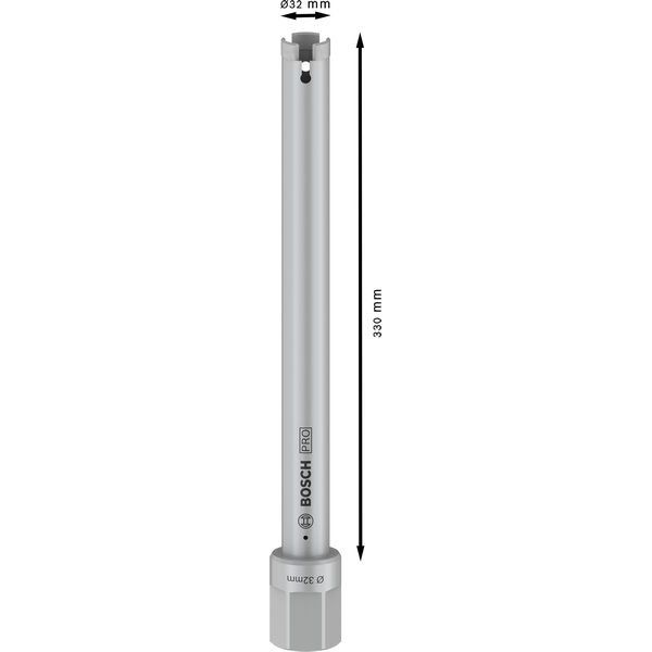 Bosch - Bohrkrone PRO Trockenbohrkrone, 32 x 2608601402 330 mm 1 1/4-Zoll
