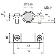 DEHN - Zubehör/Ersatzteile für Erdung und Blitzschutz Messpunktklemme MPK 18 V2A − 5 Stück
