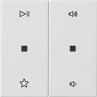 Gira - Bedienelement intelligent Wippe 2f Audiostrg 538403 Reinweiß