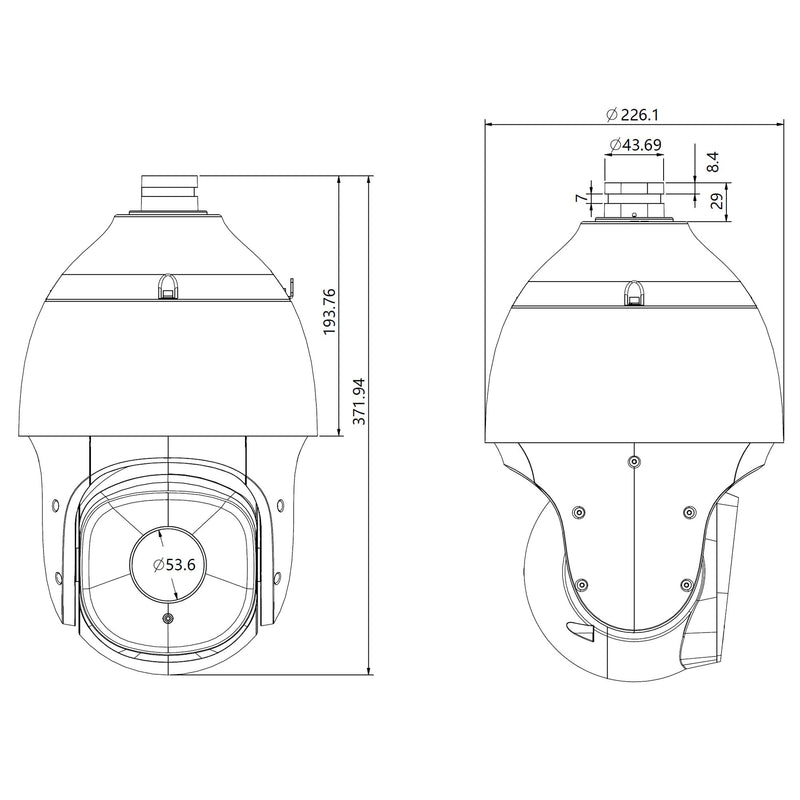 Grothe - Kamera für Überwachungssystem 5MPX IP PTZ-Kamera VK 1099/387 NEIUS Platinum
