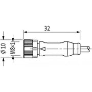 Murrelektronik - Konfektioniertes Sensor-Aktor-Kabel M8 Buchse 7999-08041-2330750 ger. frei Ltg-Ende − 1 Stück