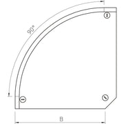 OBO Bettermann - Deckel Bogen für Kabeltragsystem Abdeckung DFB 90 300 DD f.Bogen
