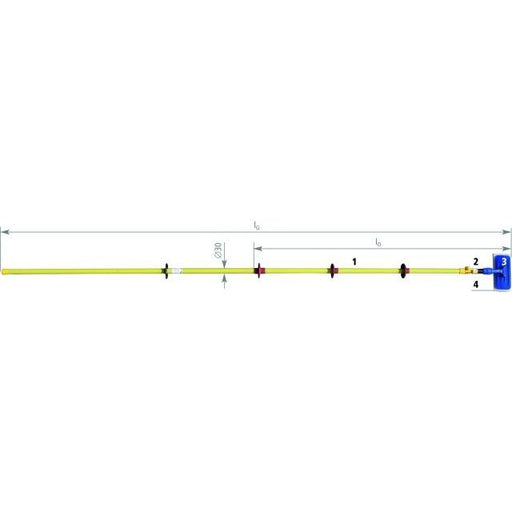 DEHN - Betätigungsstange Isolierstangenset IS 25 ZK RK 3160 bis 7,5kV DC 25kV AC