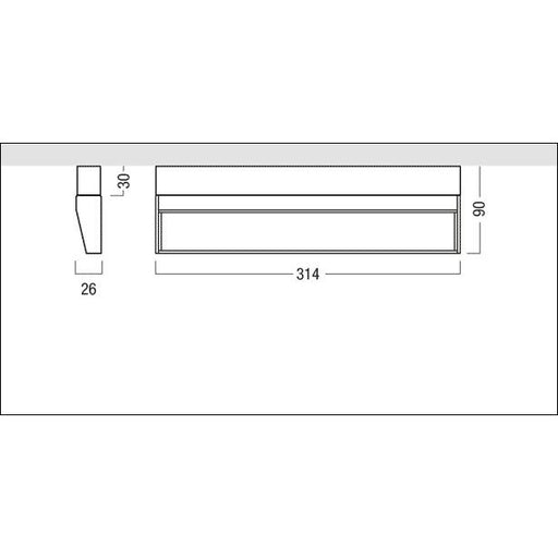 Zumtobel Group - Downlight/Strahler/Flutlicht LED-Wandfluter SUP2 M WW #42927737 4000K DALI schwarz