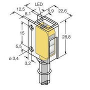 Turck - Lichttaster mit Hintergrundausblendung Opto Sensor Q12AB6FF30CR Lichttaster