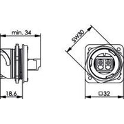 Telegärtner - LWL-Kupplung STX V1 Flanschset 100007576 LC-D Kupplung MM
