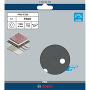 Bosch - Schleifpapier/Schleifvlies PRO F355 Schleifblatt, 150 2608605130 mm, G400, 5-tlg