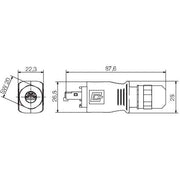 Weidmüller - Modularer Steckverbinder Kommunikationskomponente IE-PS-V14M-RJ45-FH-P