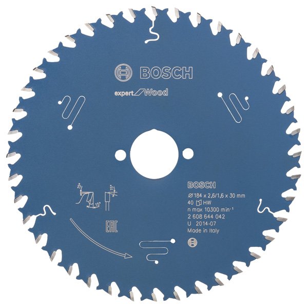 Bosch - Kreissägeblatt Expert for 2608644042 Wood H 184 x 30 Z40