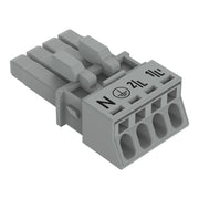 WAGO - Steckverbinder für steckbare Gebäudeinstallation Buchse 4-polig 890-244/060-000 Kod. B,grau − 50 Stück
