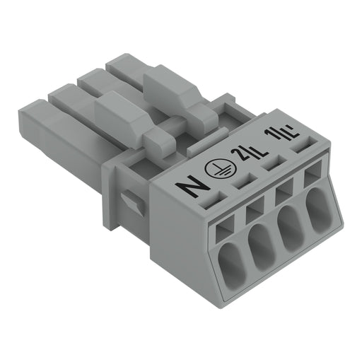 WAGO - Steckverbinder für steckbare Gebäudeinstallation Buchse 4-polig 890-244/060-000 Kod. B,grau − 50 Stück