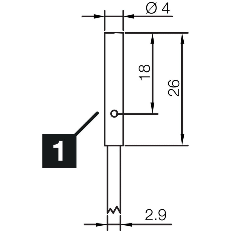 Di-soric - Induktiver Näherungsschalter Induktiver Näherungssensor INSM-D04-B0.8NO-2C 0.8mm, bündig