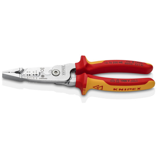 Knipex - Abisolier-/Abmantelwerkzeug Elektrikerzange 13 76 200 ME Multifunktion