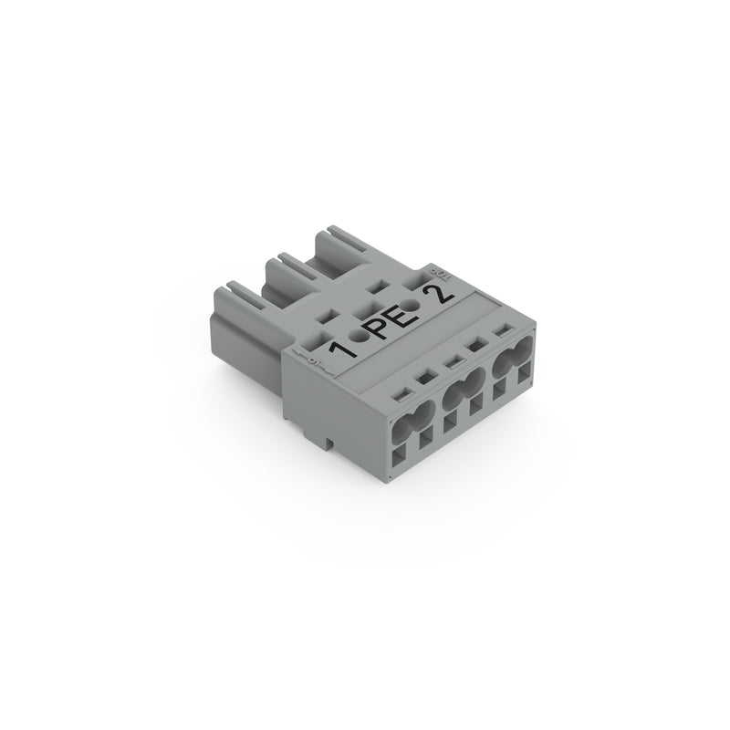 WAGO - Steckverbinder für steckbare Gebäudeinstallation Stecker 3-polig 770-253/062-000 Kod. B,grau − 100 Stück
