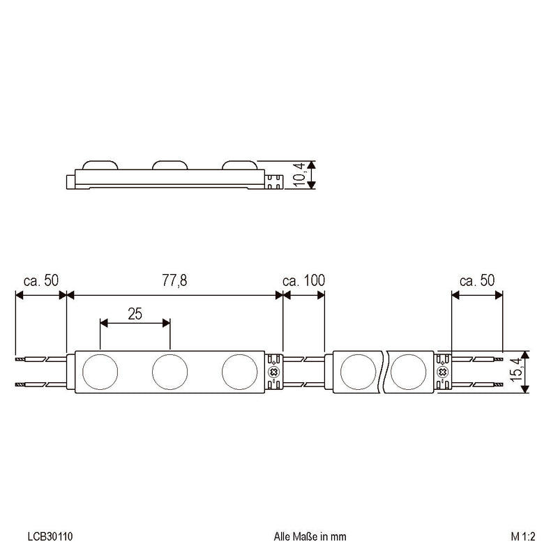EVN Lichttechnik - LED-Modul 10er-Kette LCB30110 6500K IP67