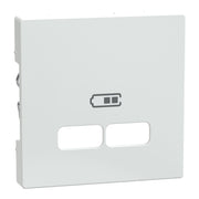 Merten - Einsatz/Abdeckung für Kommunikationstechnik Zentralplatte MEG4367-0325 ws/glanzf.USB Lade