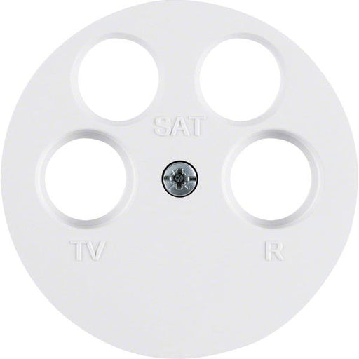 Berker - Einsatz/Abdeckung für Kommunikationstechnik Zentralstück pows/gl 14842089 4Loch f.Antennendose