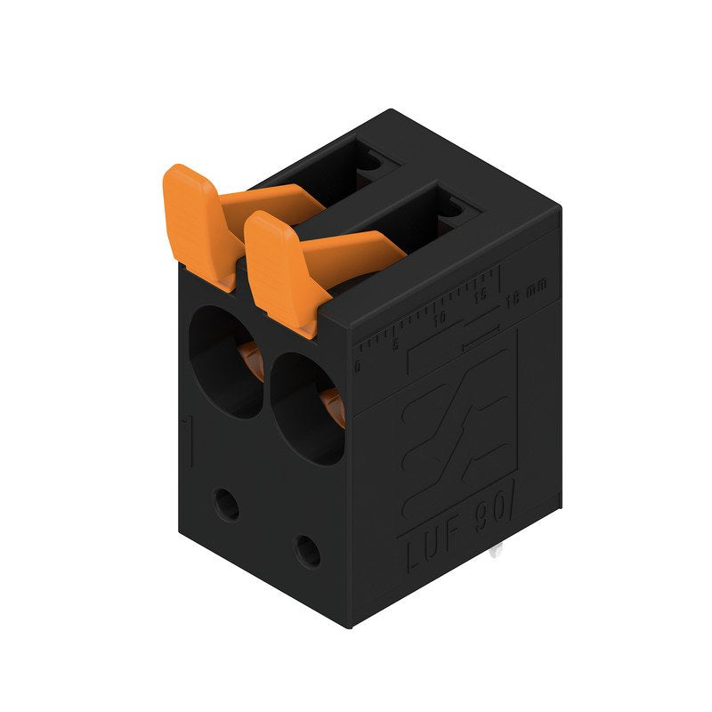 Weidmüller - Leiterplattenklemme Leiterplattenklemme LUF 10,0 #2453690000 02/90V 5,0SN BK BX − 40 Stück