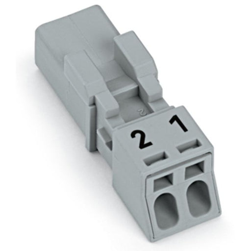 WAGO - Steckverbinder für steckbare Gebäudeinstallation Stecker 2-polig 890-252 grau − 50 Stück